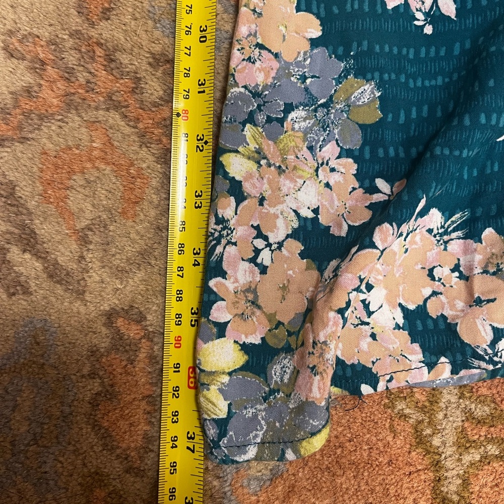 O'Neill Floral Maxi Skirt in Teal and Cream - Picture 14 of 16